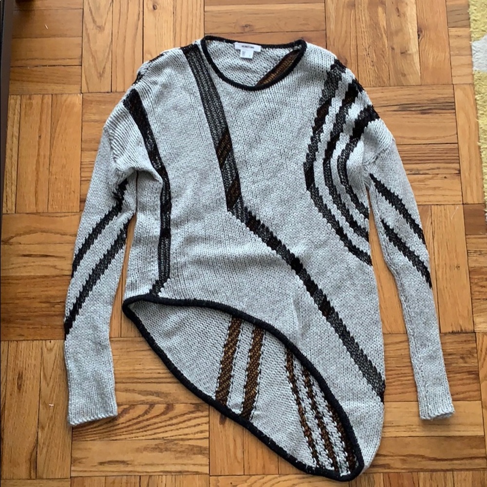 Hemlut Lang knit asymmetrical sweater